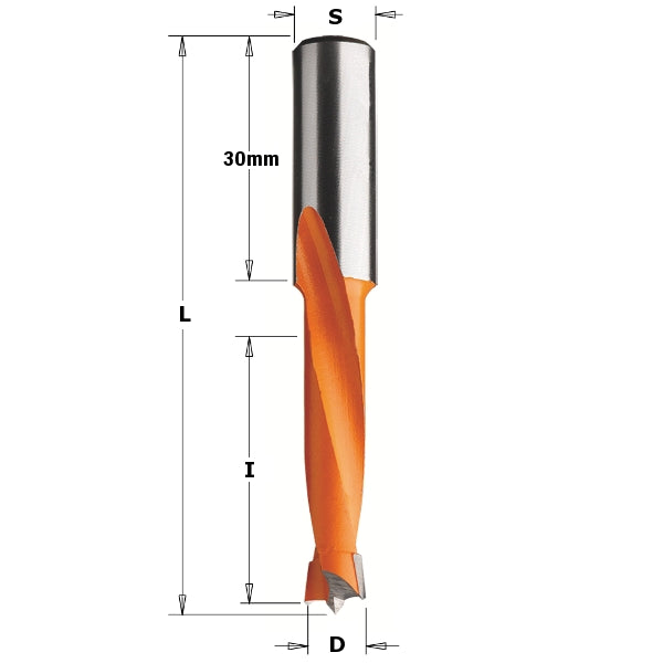 CMT 311.045.12 Two Flute Dowel Drill, 4.5mm Diameter - Ace Tool Group - CMT