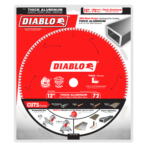 Diablo Tools 12" X 72-Teeth Saw Blade For Thick Aluminum - Ace Tool Group - Diablo