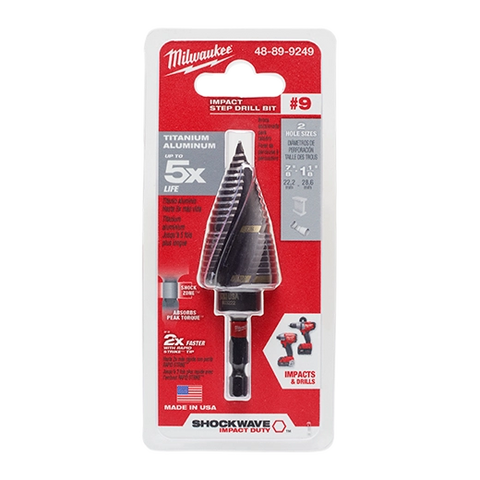 Milwaukee 48-89-9249 SW STEP BIT #9 7/8" - 1-1/8"
