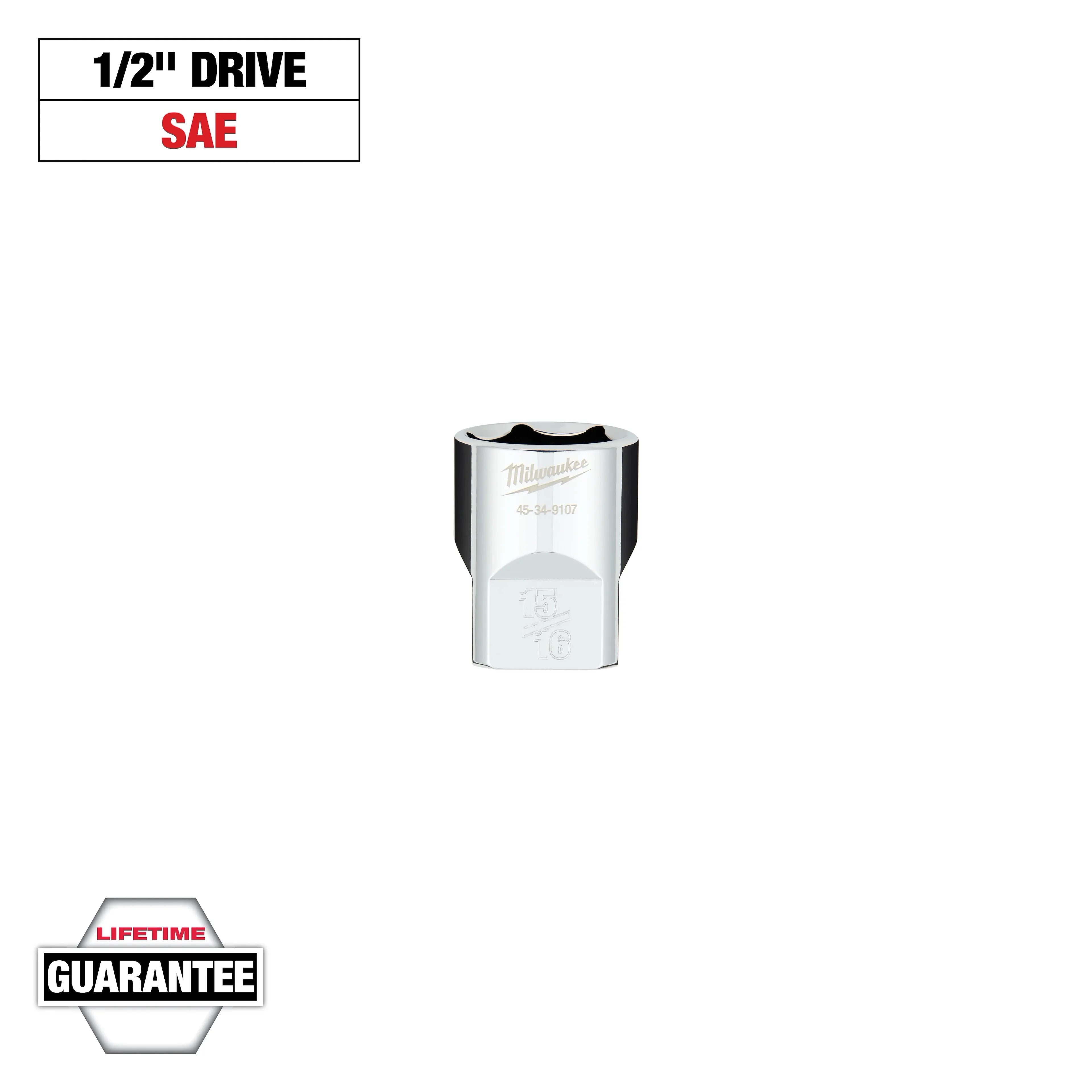 Milwaukee 45-34-9107 1/2" DRIVE 15/16" SOCKET - Ace Tool Group - Milwaukee