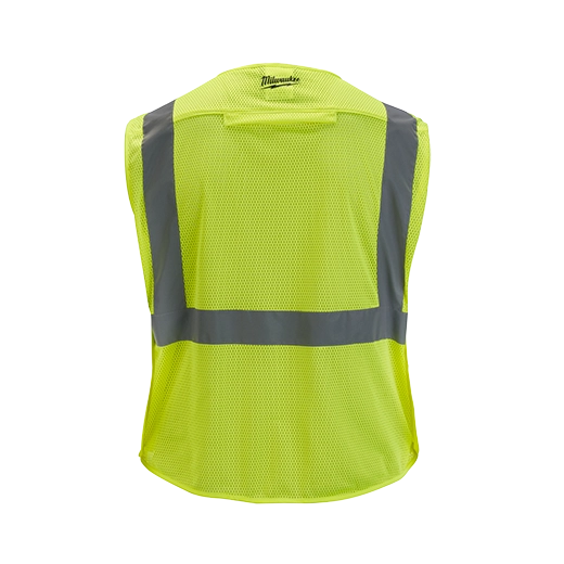 Milwaukee 48-73-5124 Class 2 Breakaway High Visibility Yellow Mesh Safety Vest - 4XL/5XL 12 Pack