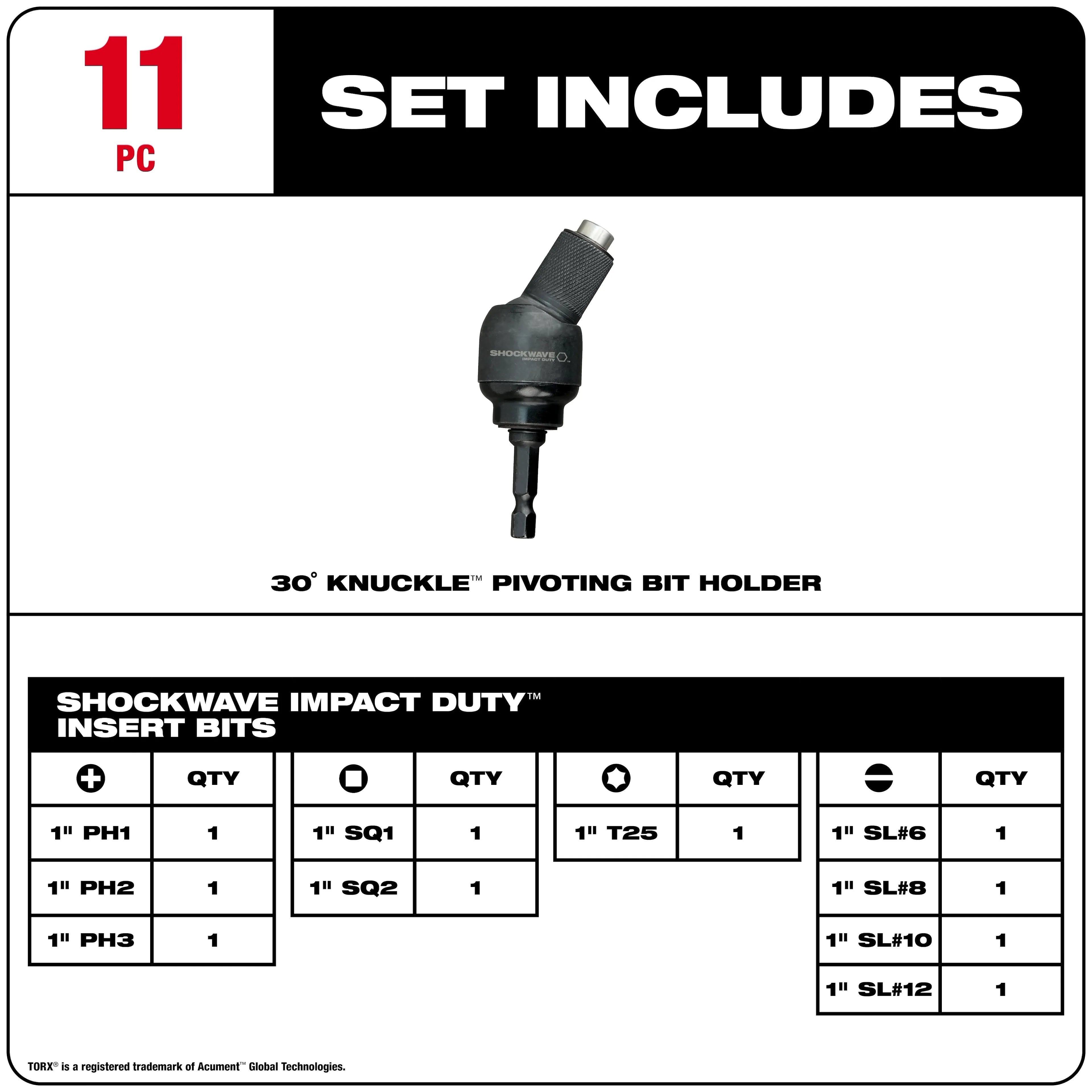 Milwaukee 48-32-2301  Shockwave 30 Degree Knuckle - Ace Tool Group - Milwaukee