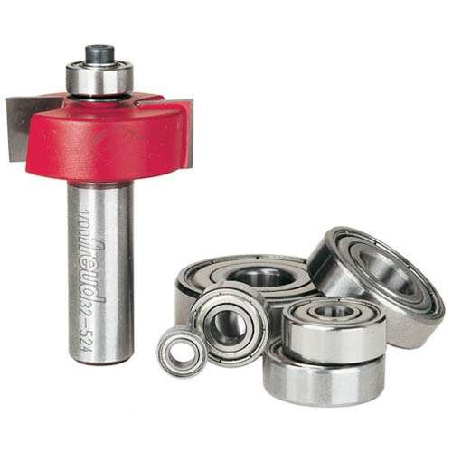 Freud Tools Flush, 1/8",1/4",5/16",3/8",7/16",1/2" Depth Rabbeting Bit With Bearings - Ace Tool Group - Freud