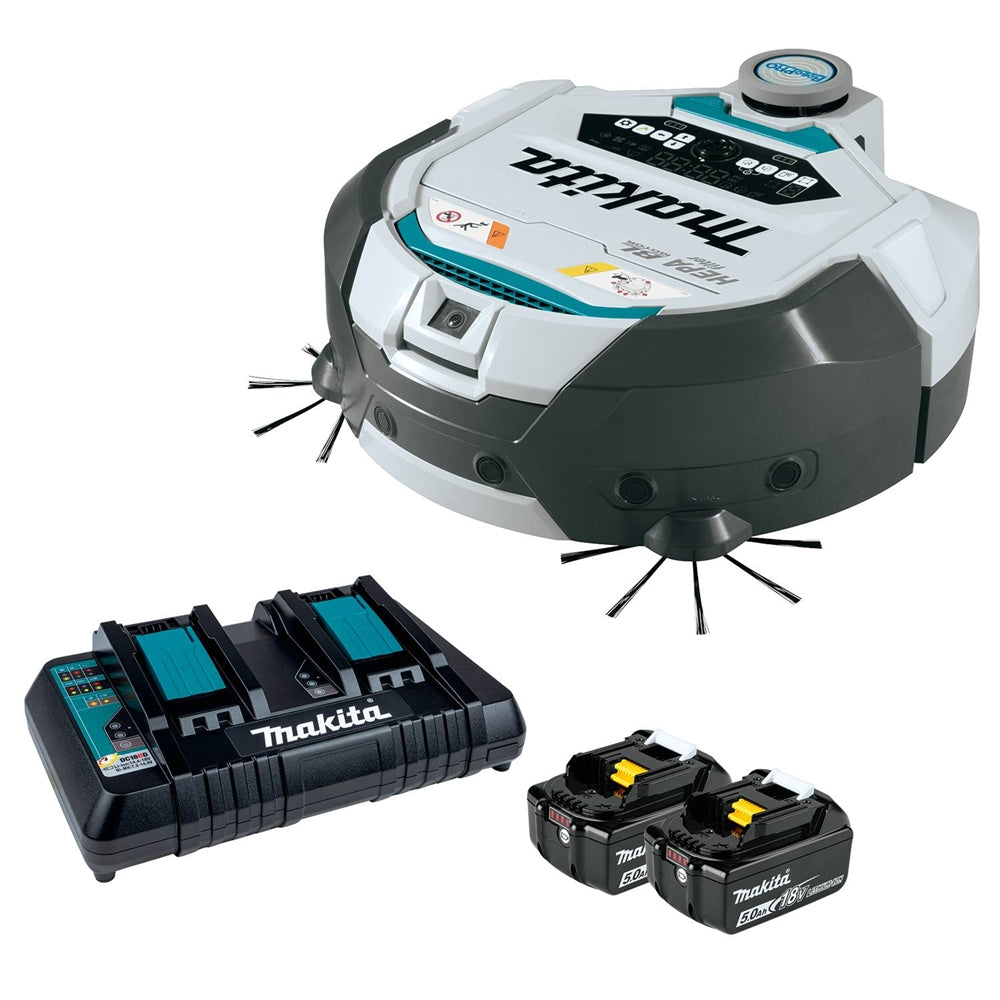 Makita DRC300PT 18V X2 LXT Brushless Cordless Smart Robotic HEPA Filter Vacuum, Kit (5.0Ah) - Ace Tool Group - Makita