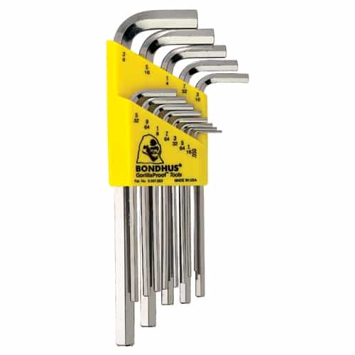 Bondhus 16137 Hex L-Wrench With Briteguard Plating, Long Length - Ace Tool Group - Bondhus