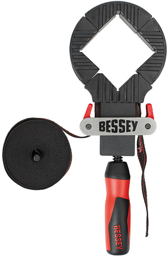 Bessey VAS400 Clamp, woodworking, strap clamp, 2K Handle, 12 ft. strap - Ace Tool Group - Bessey