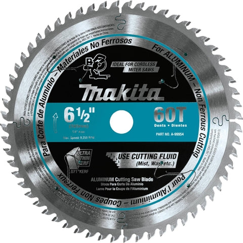 Makita A-99954 6 1/2 in. 60T Kerf Saw Blade Aluminum - Ace Tool Group - Makita