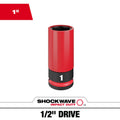 Milwaukee 49-66-7814 SHOCKWAVE Impact Duty 1/2 Drive 1" SAE Lug Nut Wheel Socket - Ace Tool Group - Milwaukee