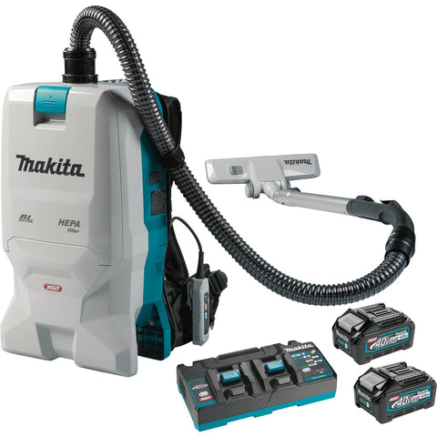 Makita GCV08PM 40V max XGT Brushless Cordless 6 Quart HEPA Filter Dry Backpack Vacuum Kit (4.0Ah) - Ace Tool Group - Makita