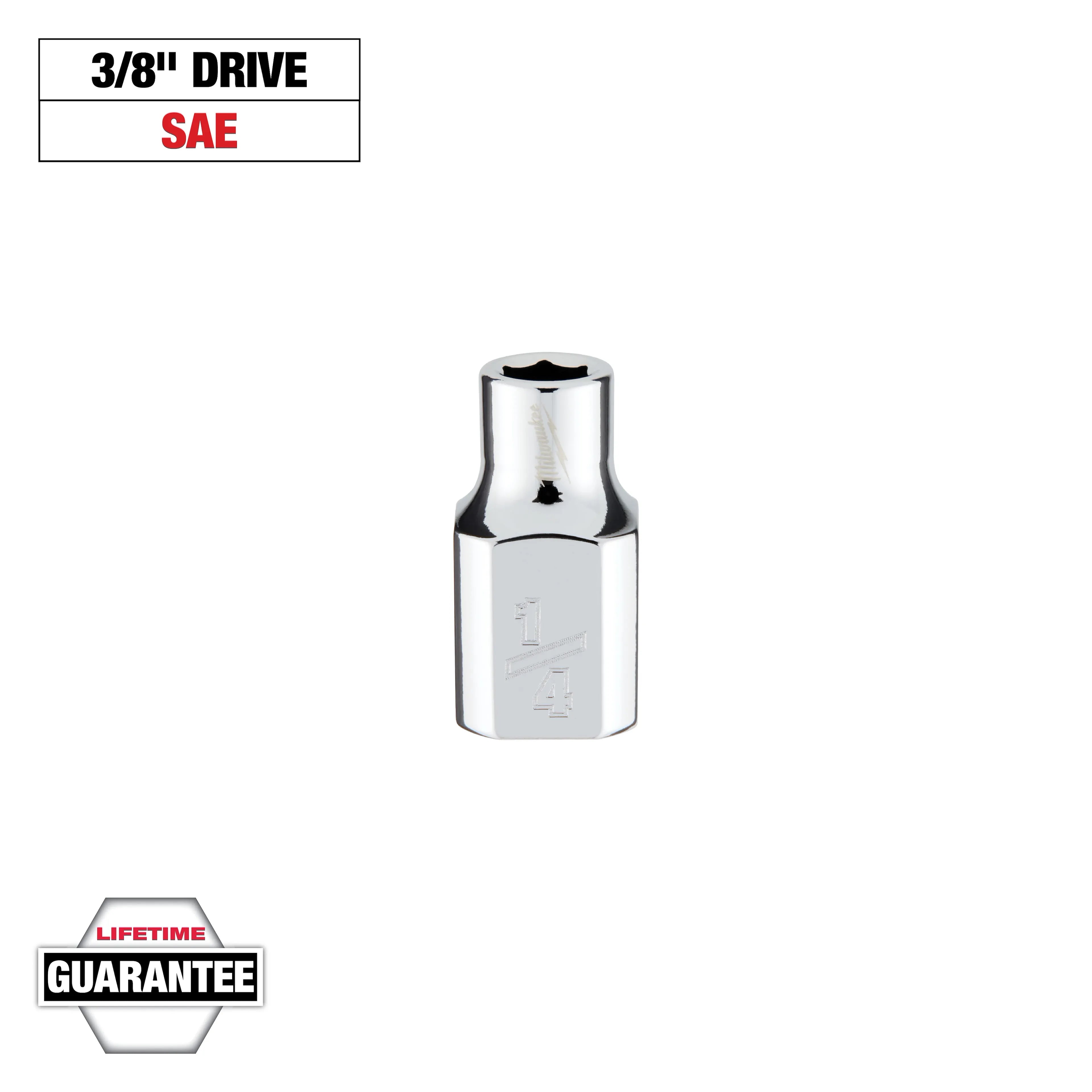 Milwaukee 45-34-9060 3/8 in. Drive 1/4 in. SAE 6-Point Socket - Ace Tool Group - Milwaukee