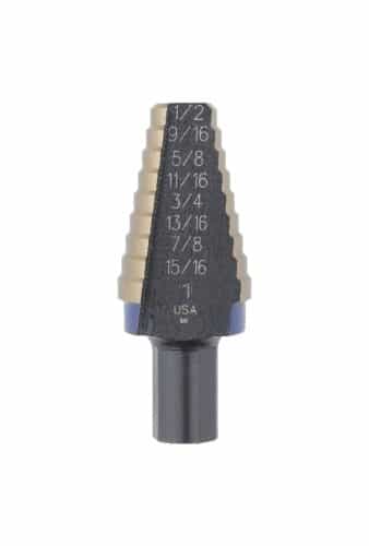 Irwin 10220CB Unibit 1/16-Inch Hole Enlarging 8-Steps Cobalt Alloy Steel Step Drill Bit - Ace Tool Group - Irwin