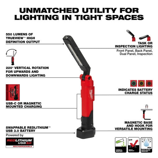 Milwaukee 2128-22 USB Light W/ Magnet & Charging Dock - Ace Tool Group - Milwaukee