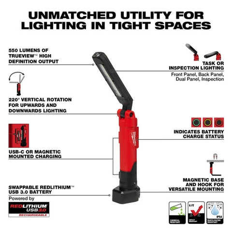 Milwaukee 2128-22 USB Light W/ Magnet & Charging Dock - Ace Tool Group - Milwaukee