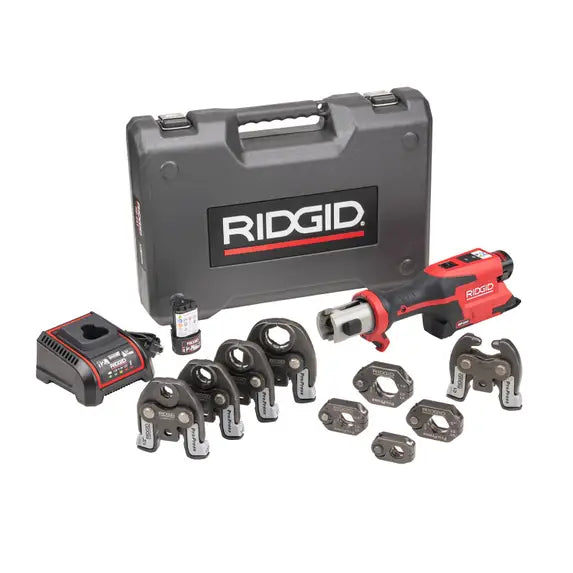 Ridgid 78208 RP 251 Press Tool Battery Kit with ProPress Rings & Jaws (1/2"-1-1/4") and C1 Actuator - Ace Tool Group - Ridgid