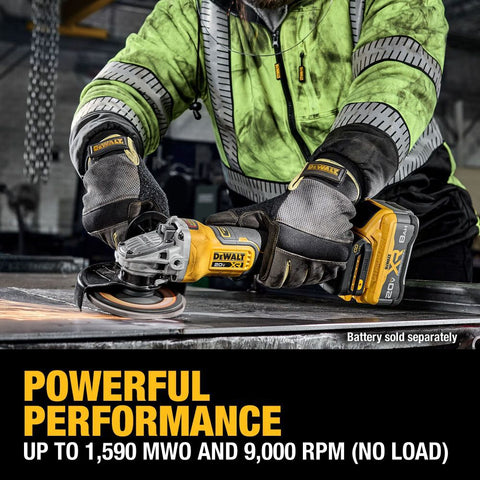 DeWalt DCG410B 20V MAX Brushless Cordless 4-1/2 - 5 in. Angle Grinder - Ace Tool Group - DeWalt