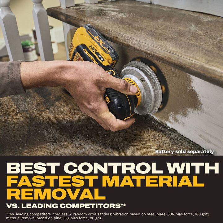 Dewalt DCW211B 20V MAX* XR® 5 In. Random Orbital Sander (Tool Only)