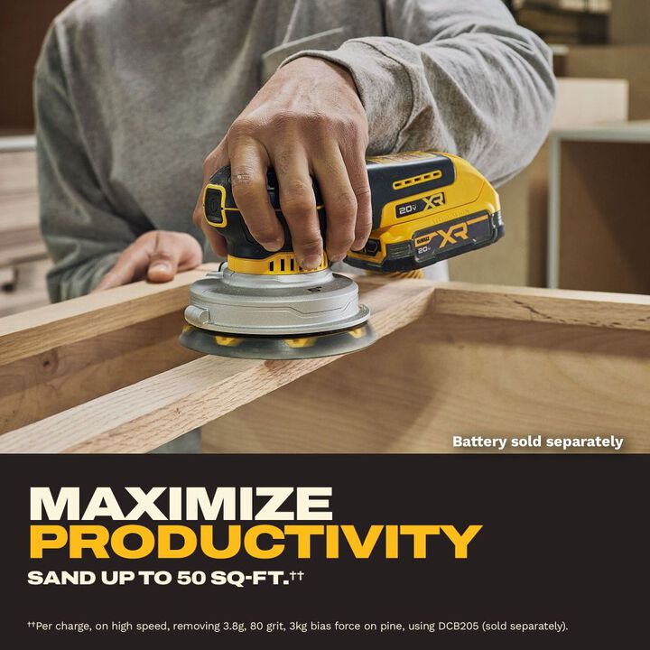 Dewalt DCW211B 20V MAX* XR® 5 In. Random Orbital Sander (Tool Only)