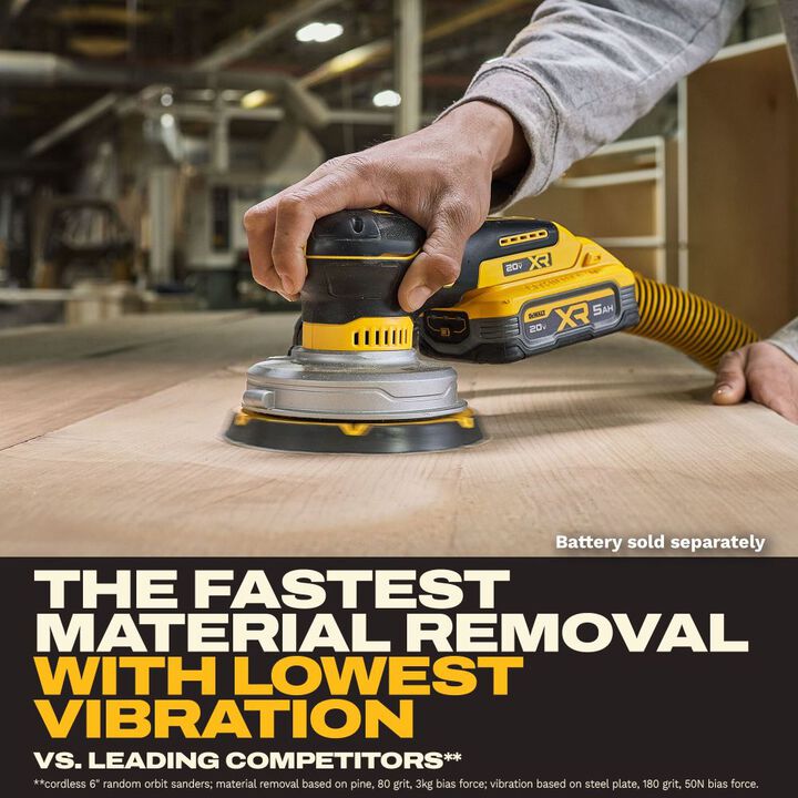 Dewalt DCW230B 20V MAX* XR® 6 In. Random Orbital Sander (Tool Only)