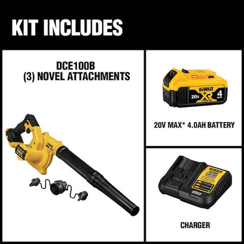 Dewalt Dce100M1 20V Max Compact Jobsite Blower Kit - Ace Tool Group - DeWalt