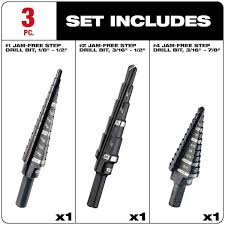 Milwaukee 48-89-9221 STEP BIT 3PC KIT