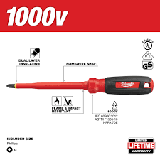 Milwaukee 48-22-2213 #3 Philips - 6" 1000V Insulated Screwdriver