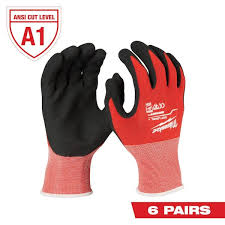 Milwaukee 48-22-8900 Cut Level 1 Nitrile Dipped Gloves 6 Pack - Ace Tool Group - Milwaukee