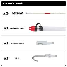 Milwaukee 48-22-4150 15 Ft. Low Flex Fish Stick Kit - Ace Tool Group - Milwaukee