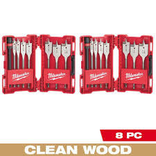 Milwaukee 49-22-0175 8-Piece Universal QUIK-LOK Flat Boring Bit Set 5 Pack