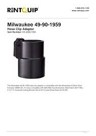 Milwaukee 49-90-1959 HOSE CLIP ADAPTER - Ace Tool Group - Milwaukee