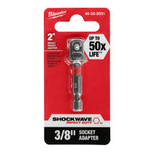 Milwaukee 48-32-5700 SHOCKWAVE LINEMAN'S 7/16" TO 1/2" IMPACT SOCKET ADAPTER - BULK 10 - Ace Tool Group - Milwaukee