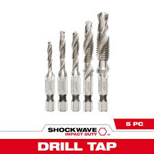 Milwaukee 5 Pc SHOCKWAVE Impact Drill and Tap Bit Set - Ace Tool Group - Milwaukee