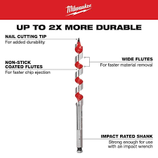 Milwaukee 48-13-5540 1/2 X 18 In Ship Auger Bit - Ace Tool Group - Milwaukee