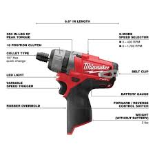 Milwaukee 2402-20 M12 FUEL 1/4" HEX 2-SPD SCREWDRIVER - BARE TOOL