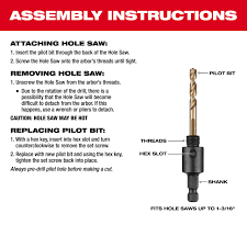 Milwaukee 49-56-7040 Large Thread Arbor, 3/8" Shank - Ace Tool Group - Milwaukee