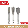 Milwaukee 48-27-0020 3 PC Stubby Flat Boring Set - Ace Tool Group - Milwaukee