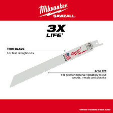 Milwaukee 48-00-5091 BLADE 8/12T 6L 5PK - Ace Tool Group - Milwaukee