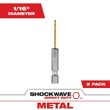 Milwaukee 48-89-4601  Milwaukee  1/16 in. TITANIUM SHOCKWAVE - Ace Tool Group - Milwaukee