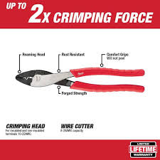 Milwaukee 48-22-6103 Comfort Grip Crimping Pliers - Ace Tool Group - Milwaukee