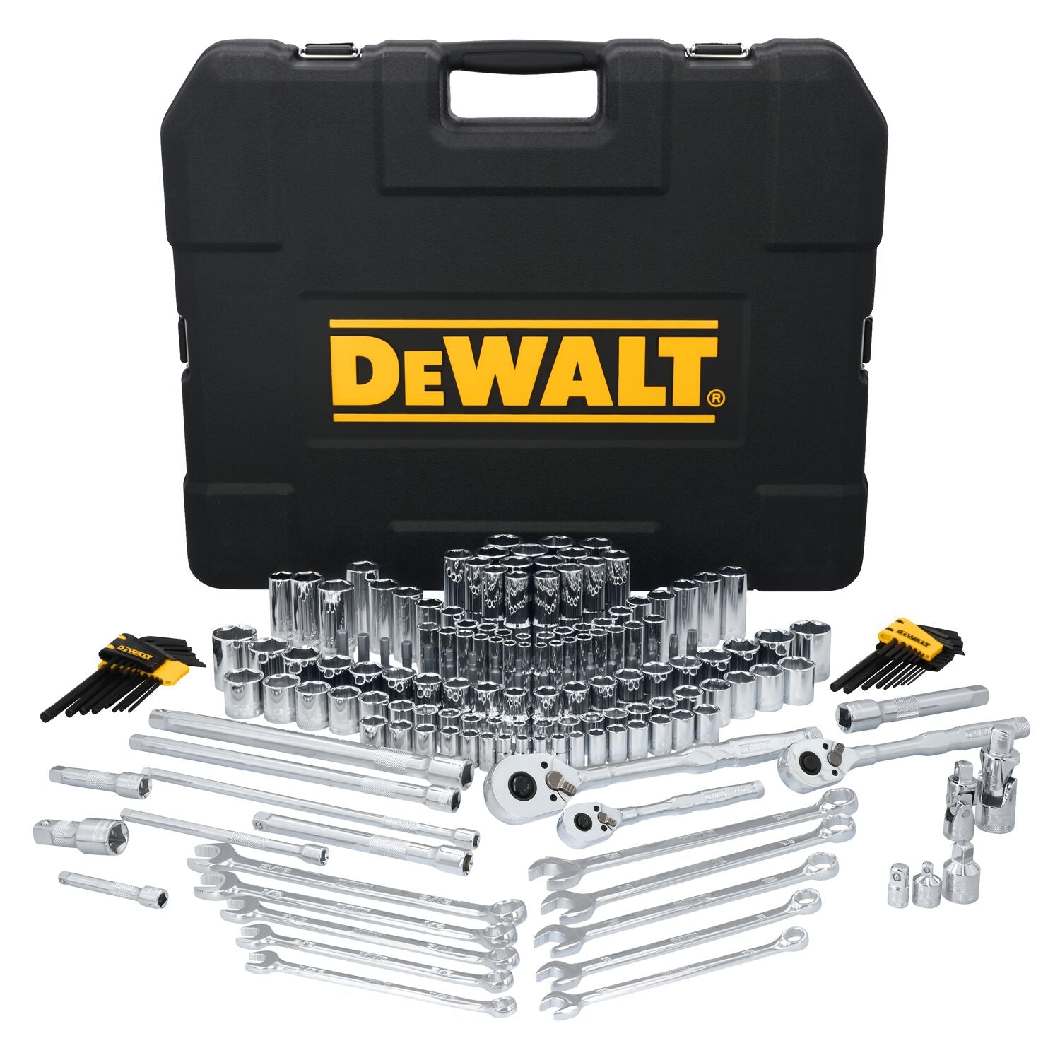 DeWalt DWMT45409 ToughSeries 185 pc. 3 Drive Mechanics Tool Set - Ace Tool Group - DeWalt