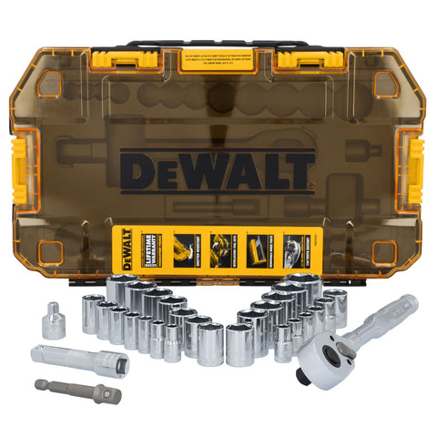 DeWalt DWMT45412 ToughSeries 30 pc. TOUGH BOX 3/8 in. Drive Mechanics Tool Set - Ace Tool Group - DeWalt