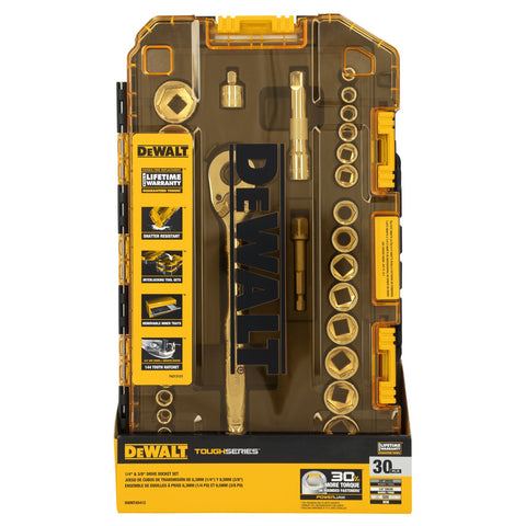 DeWalt DWMT45412 ToughSeries 30 pc. TOUGH BOX 3/8 in. Drive Mechanics Tool Set - Ace Tool Group - DeWalt