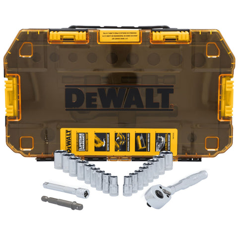 DeWalt DWMT45413 ToughSeries 20 pc. TOUGH BOX 1/4 in. Drive Mechanics Tool Set - Ace Tool Group - DeWalt