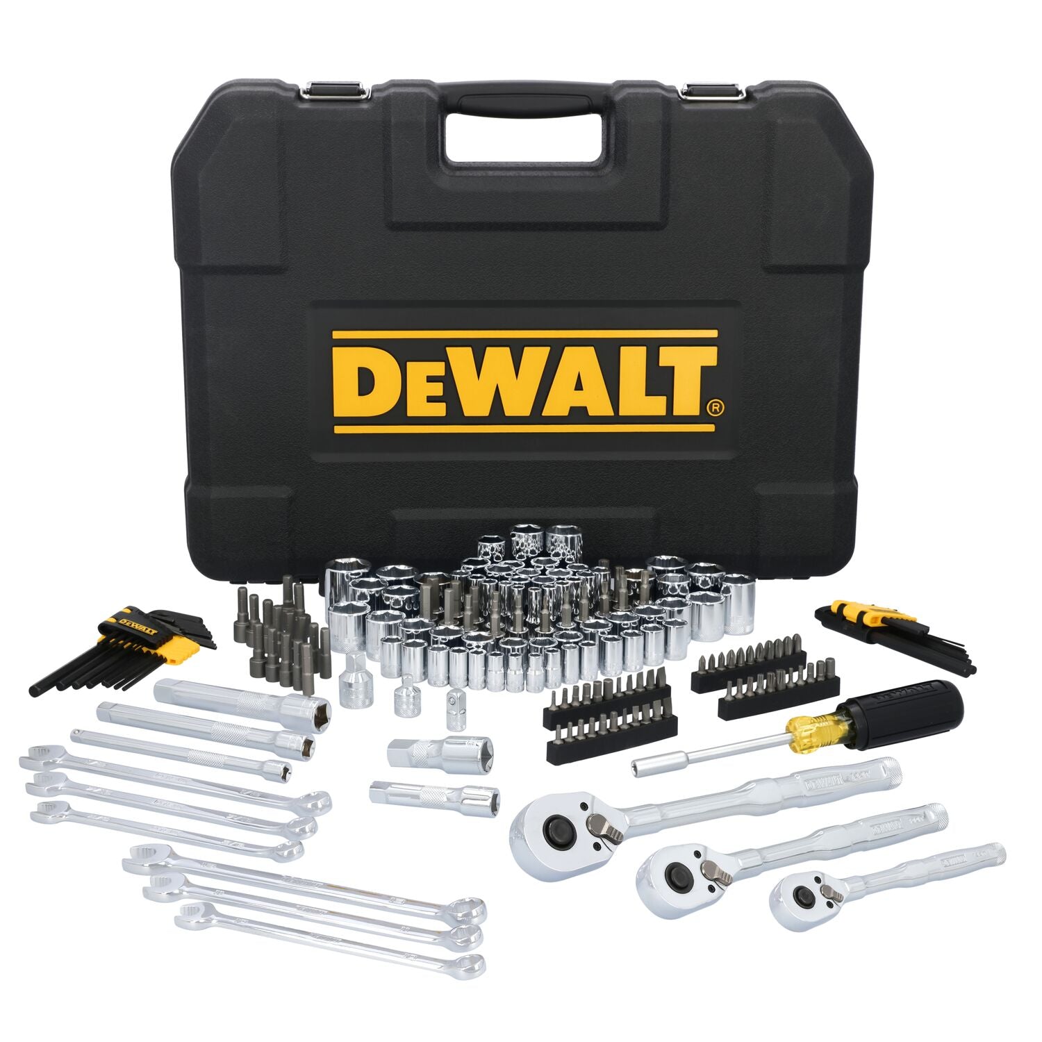DeWalt DWMT45415 ToughSeries 184 pc. 3 Drive Mechanics Tool Set - Ace Tool Group - DeWalt