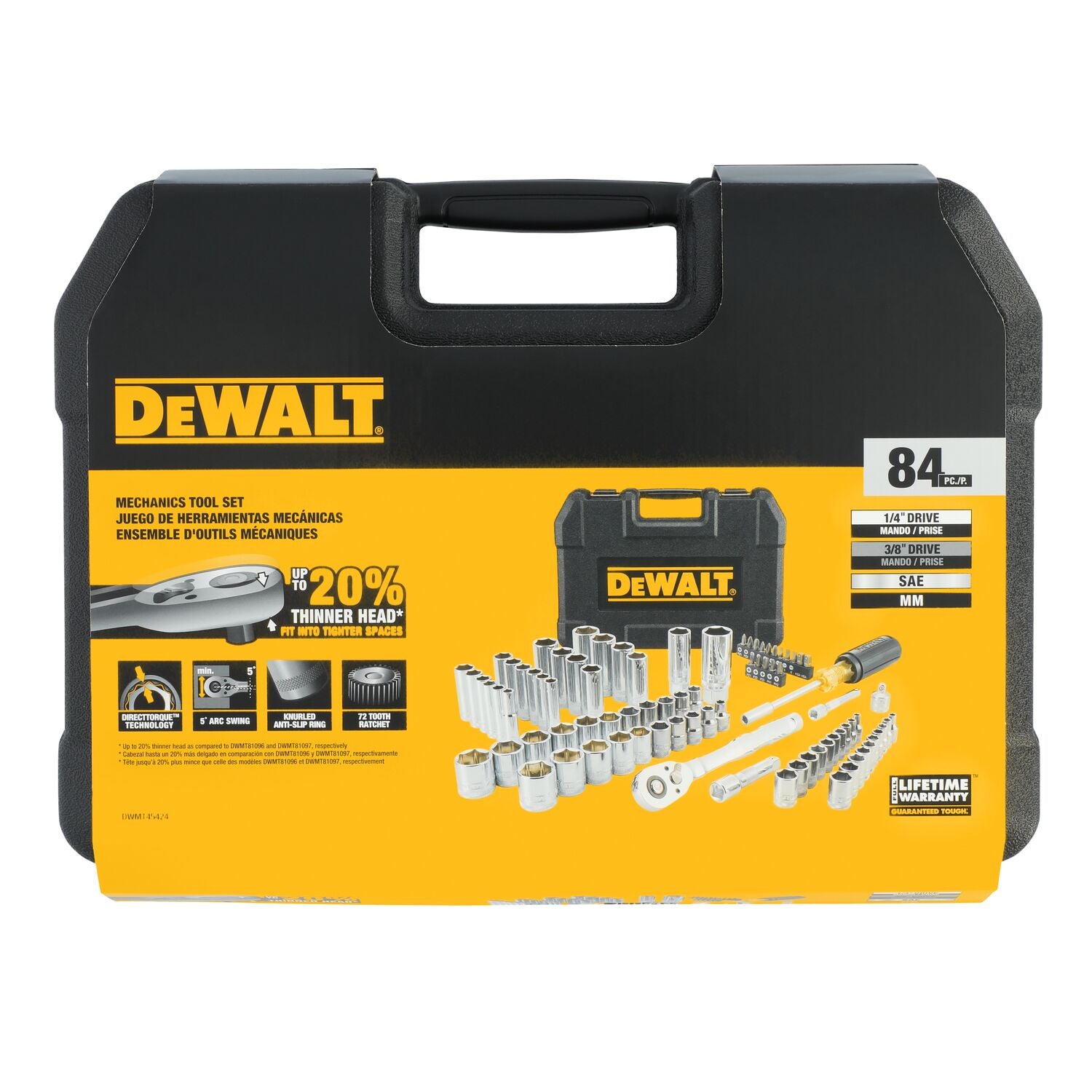 DeWalt DWMT45424 84Pc Mechanics Tool Set - Ace Tool Group - DeWalt