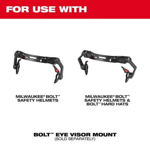 Milwaukee 48-73-1455 10pk Gasketed Tinted Eye Visor Replacement Lenses ( BOLT Safety Helmet & BOLT Hard Hat Mount) - Ace Tool Group - Milwaukee
