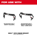 Milwaukee 48-73-1454 10pk Gasketed Clear Eye Visor Replacement Lenses ( BOLT Safety Helmet & BOLT Hard Hat Mount) - Ace Tool Group - Milwaukee