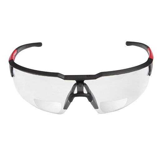 Milwaukee 48-73-2203 Safety Glasses - +1.50 Magnified Clear Anti-Scratch Lenses (Polybag) 12 Pack - Ace Tool Group - Milwaukee