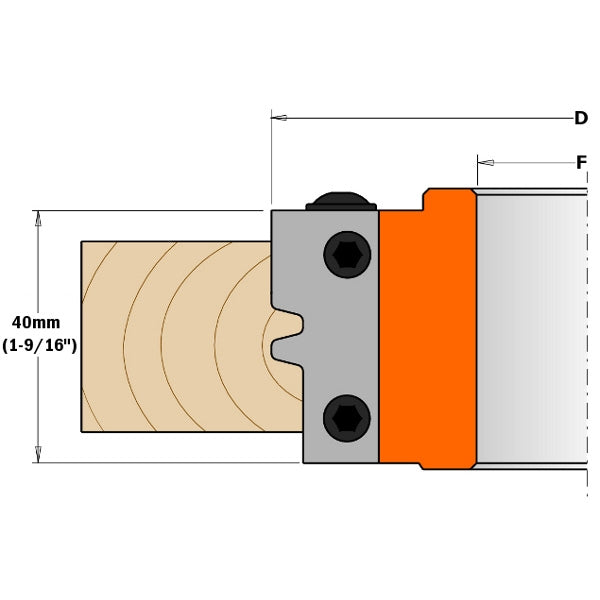 CMT 695.009.01 Pair of Profiled Knives for Reverse Glue - Ace Tool Group - CMT
