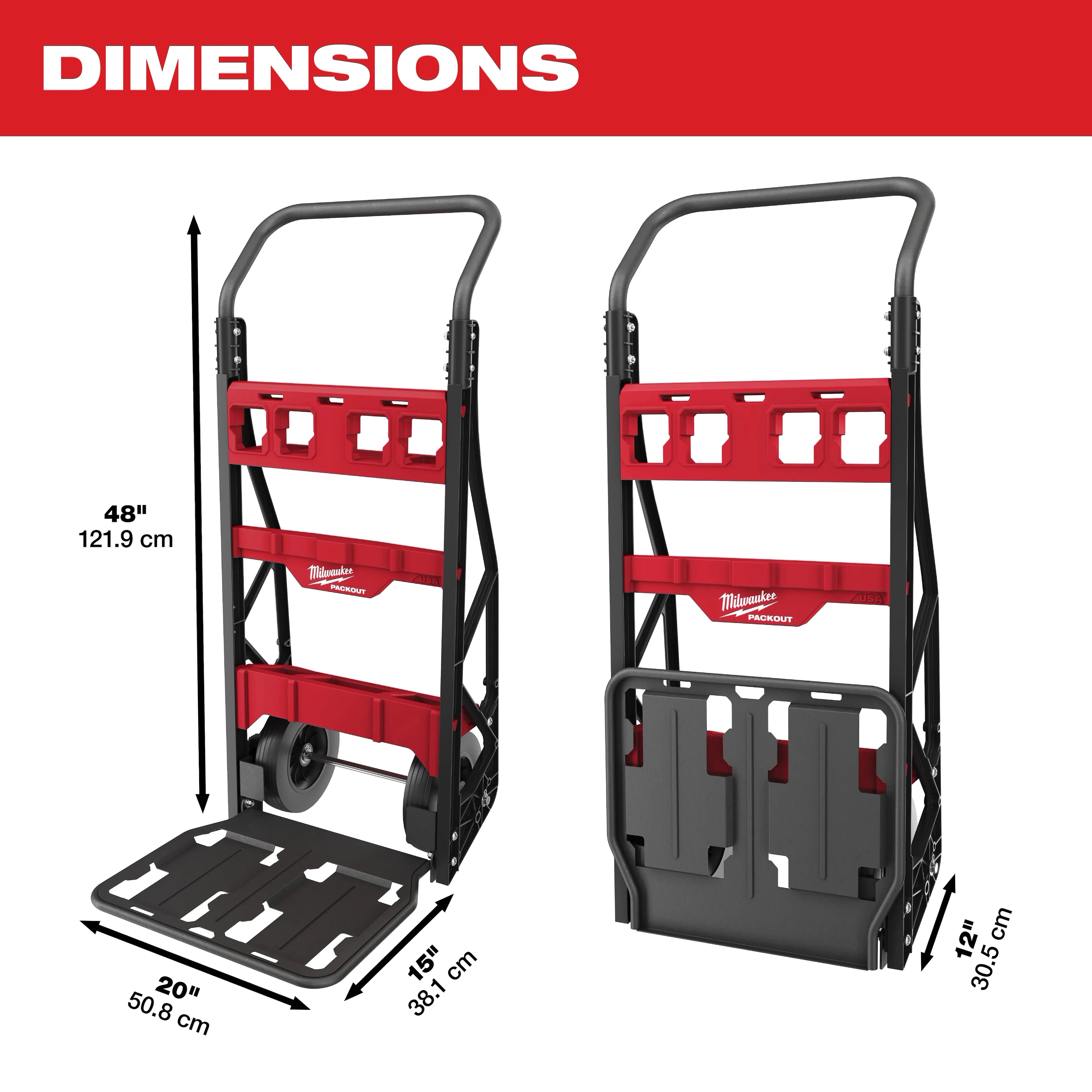 Milwaukee 48-22-8415 PACKOUT  2-Wheel Cart - Ace Tool Group - Milwaukee
