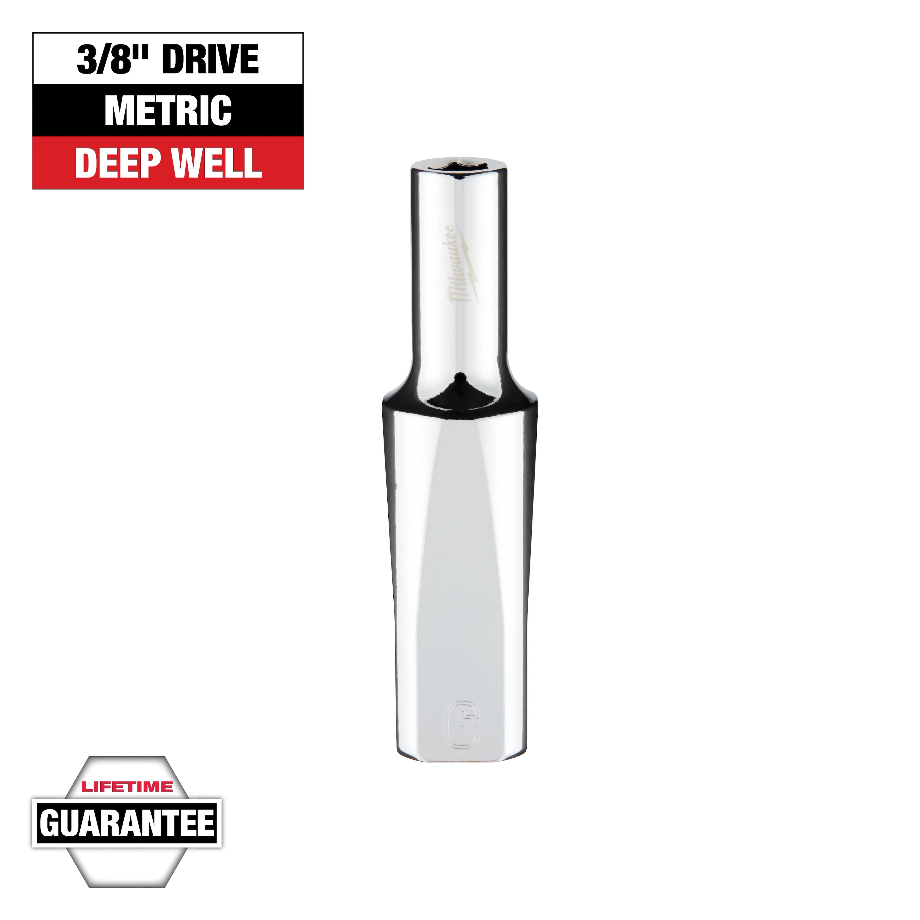 Milwaukee 45-34-9090 3/8 in. Drive 6mm Metric 6-Point Deep Socket - Ace Tool Group - Milwaukee